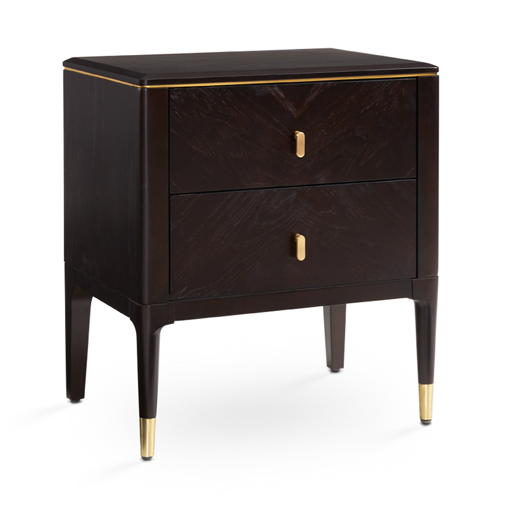 Colette Nightstand: Gold